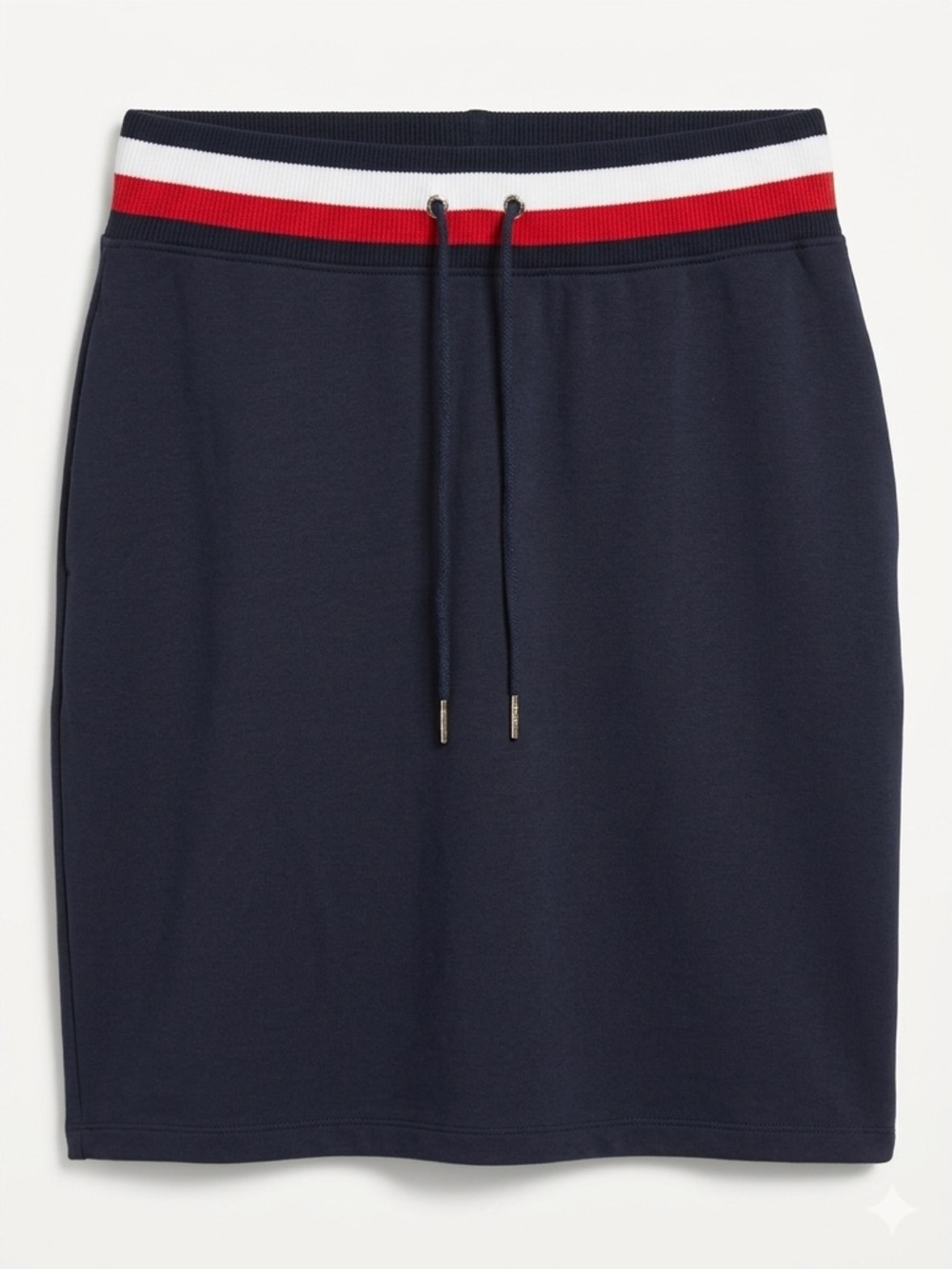 NWT Tommy Hilfiger Navy Knit Skirt | Elastic Tie Waist | Size Medium